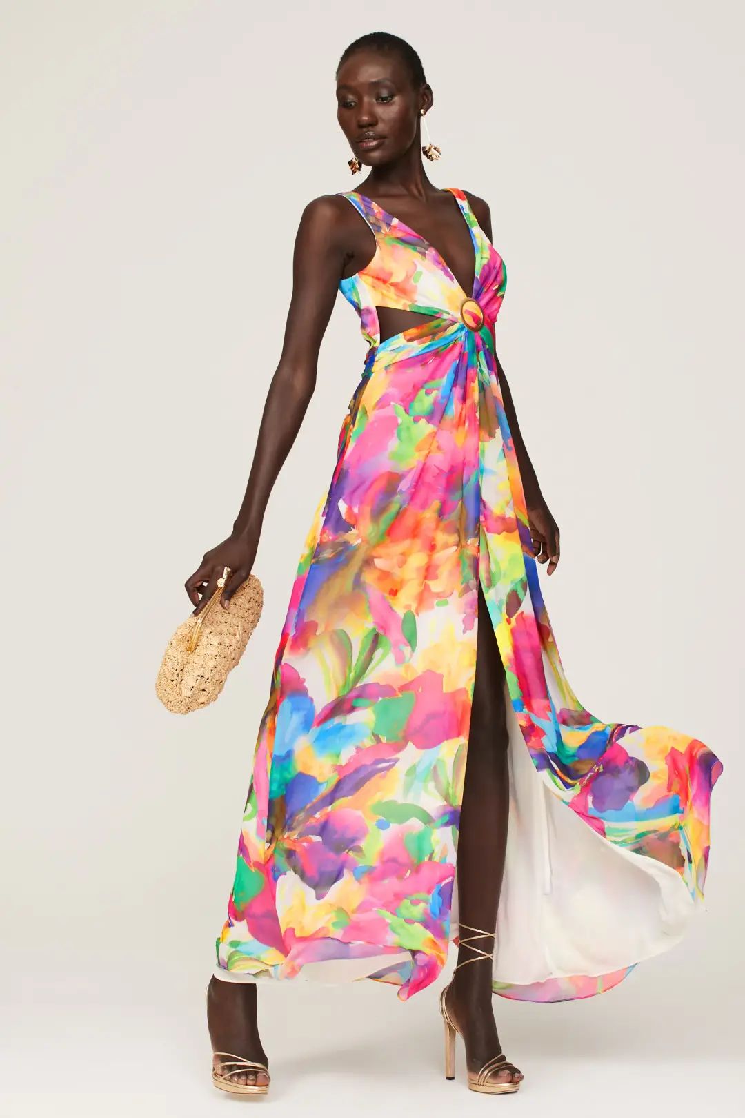 Floral Tie Dye Gown | Rent the Runway