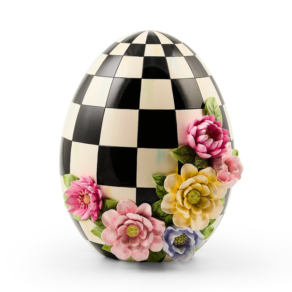Frolic Spring Floral Tabletop Egg | MacKenzie-Childs