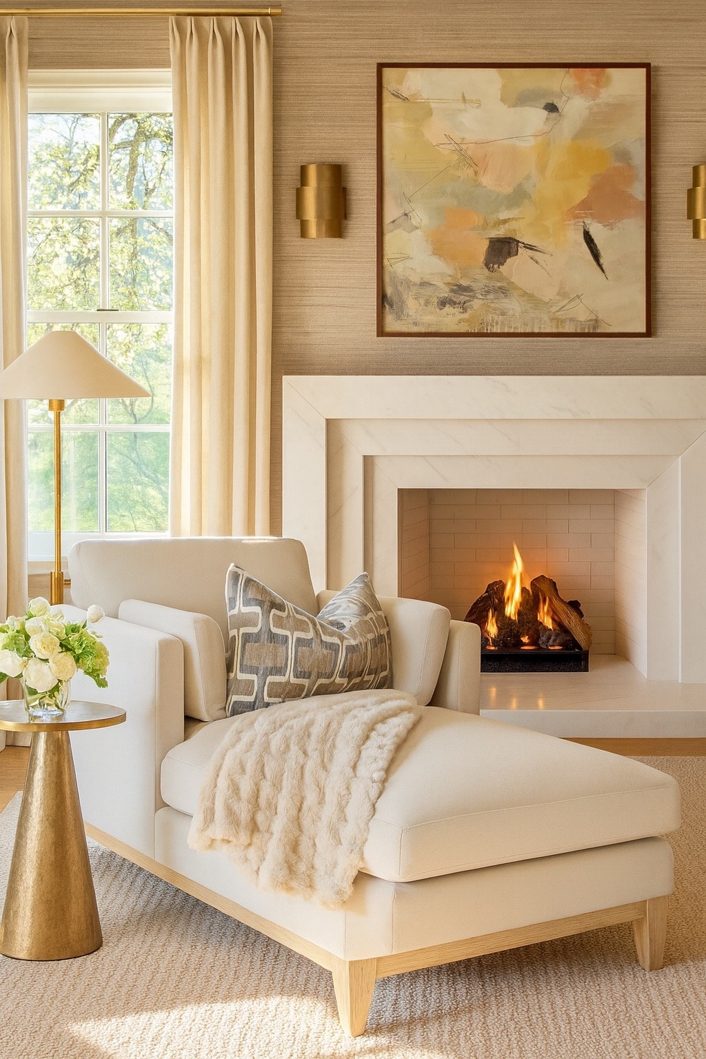 A cozy spot to rest in the chilly months ahead 
#homedecor #homefinds #wallpaper 

#LTKSaleAlert #LTKHome
