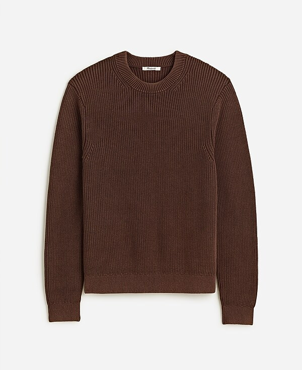 Cotton Shaker Stitch Crewneck Sweater | Madewell