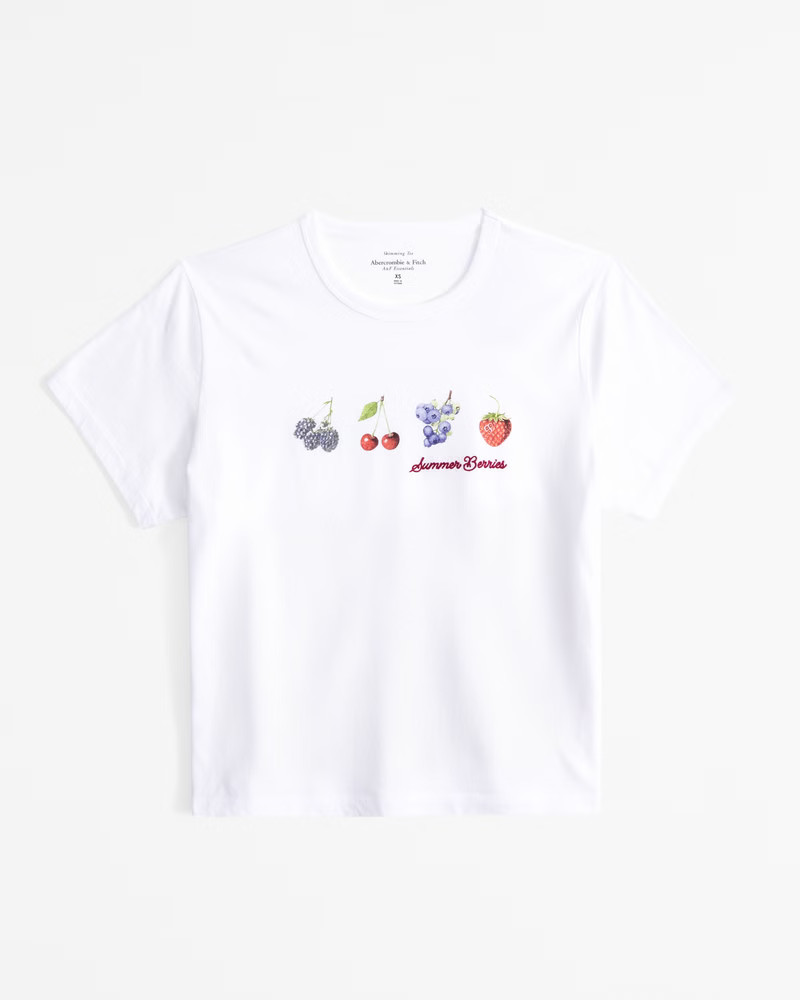 Short-Sleeve Berries Graphic Skimming Tee | Abercrombie & Fitch (US)