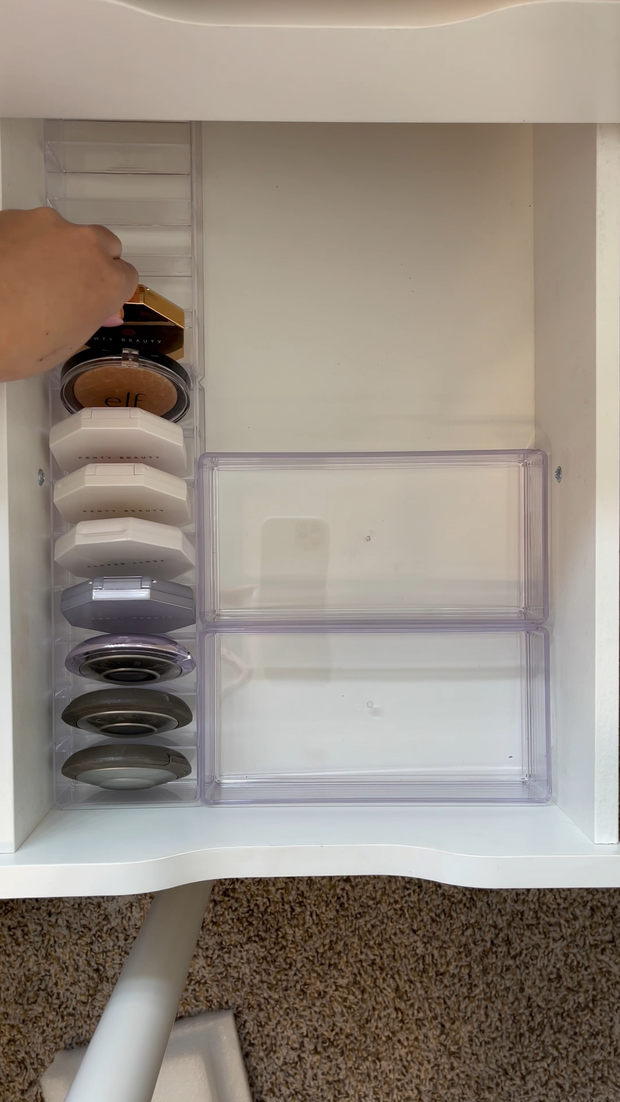 DECLUTTERING MY MAKEUP PT 2: Highlight & Contour ✨ I love these organizers and ended up using them for blushes and powders in another drawer! 


#LTKhome #LTKFind