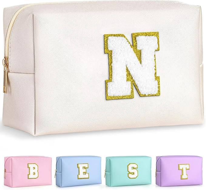 TOPEAST Preppy Stuff Cute Makeup Bag Small Cosmetic Bag Travel Toiletry Bag, Personalized Birthda... | Amazon (US)
