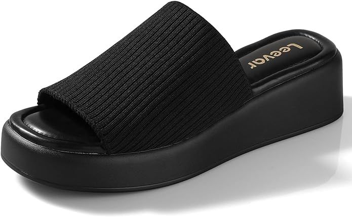 Leevar Platform Sandals for Women - Soft Memory Foam Padded Platform Wedges Sandals - Womens Back... | Amazon (US)