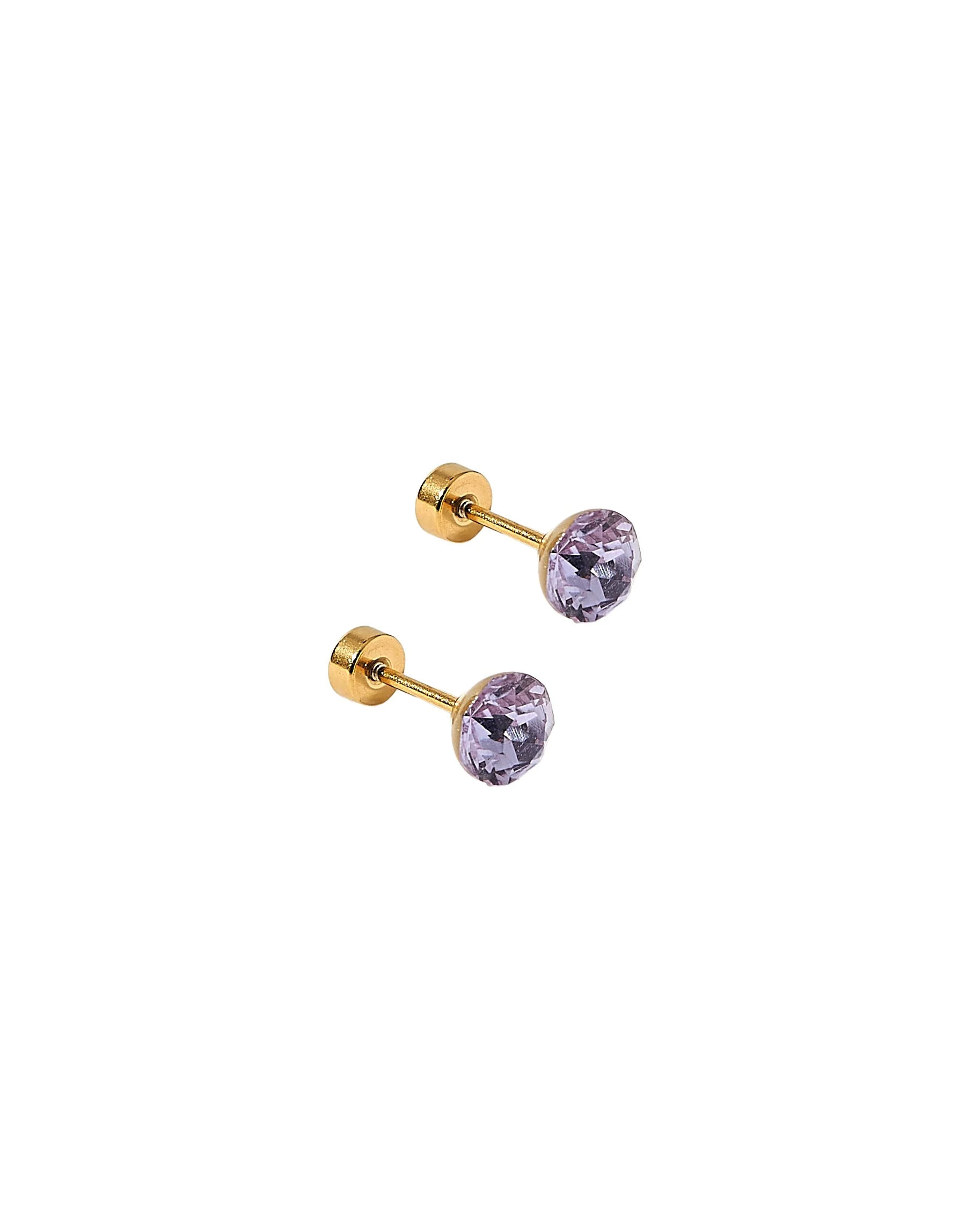 Screwback Stud Earrings Lux - Zuri Lilac | LINNY CO LLC