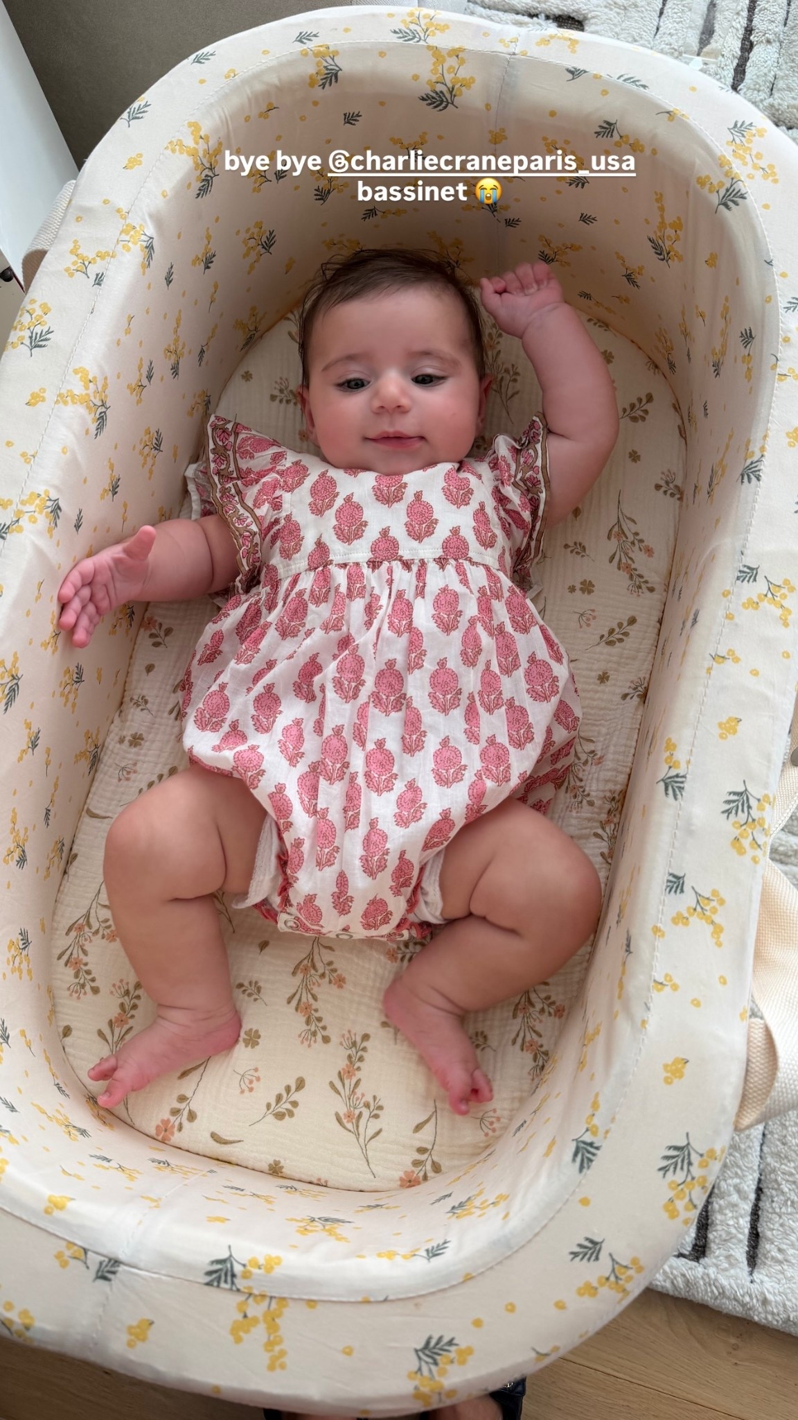 bye bye @charliecraneparis_usa bassinet 😭