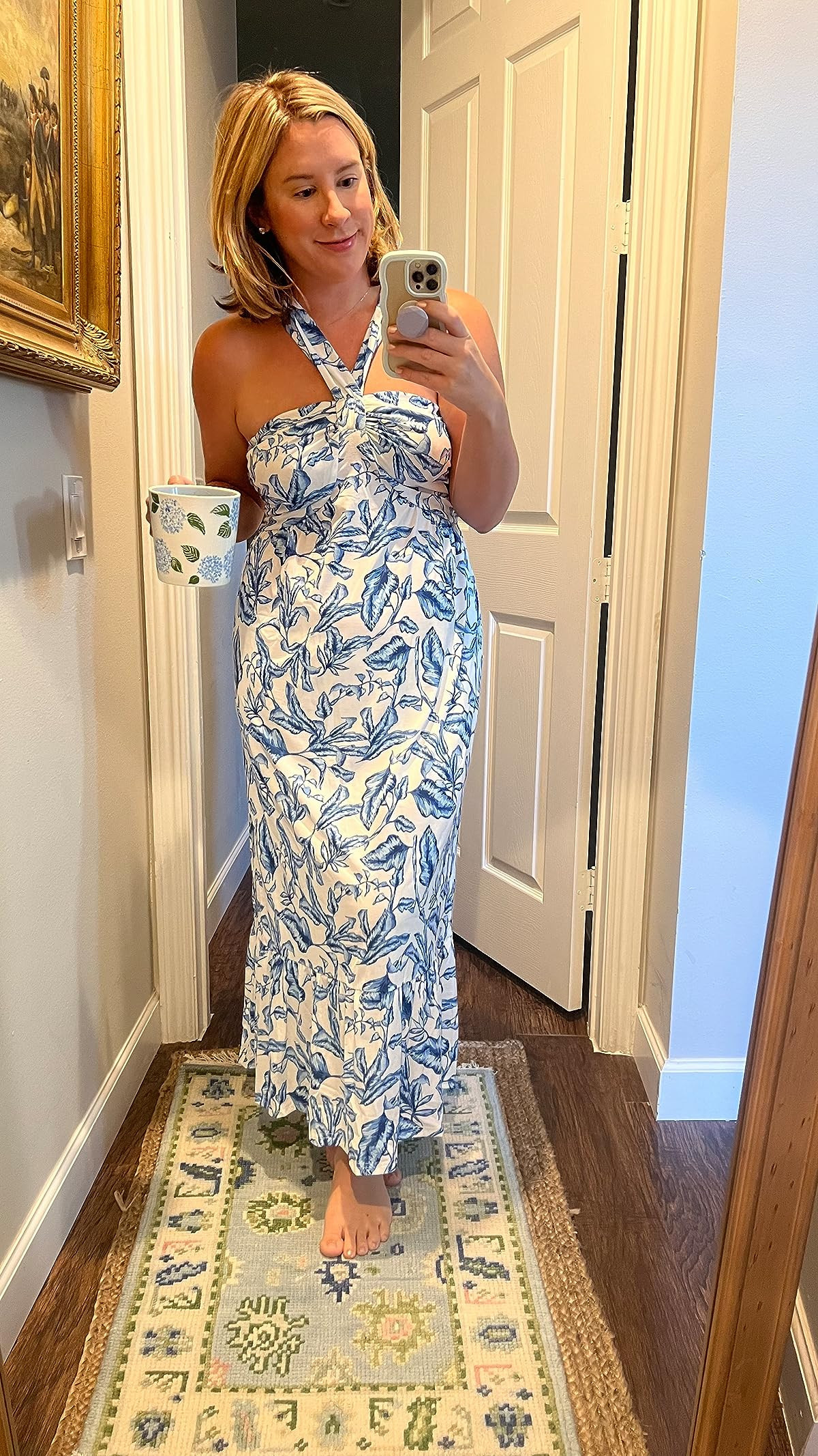 GRACE KARIN Womens Summer Maxi Dress Casual Sleeveless Spaghetti Strap Smocked Ruffle A Line Beach L | Amazon (US)