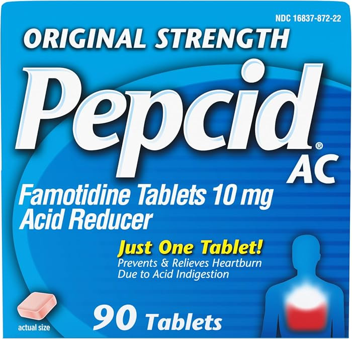 Pepcid AC Original Strength Heartburn Relief Tablets, OTC Medicine Prevents & Relieves Heartburn ... | Amazon (US)