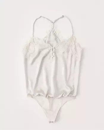 Satin Lace Bodysuit | Abercrombie & Fitch (US)