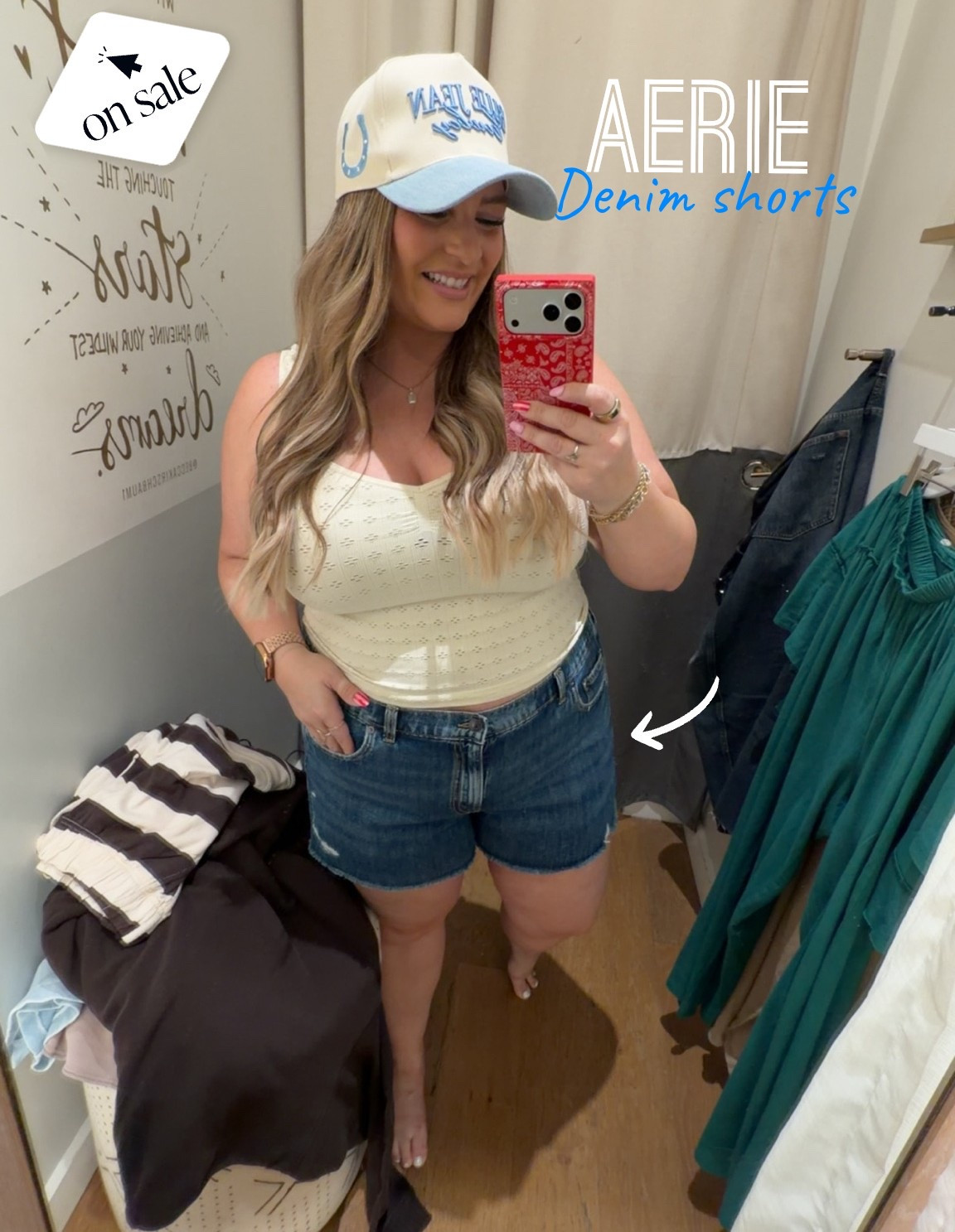If you’re looking for the perfect summer denim shorts, i’ve found them! These are a soft denim with stretch and stretchy elastic on the back! They come in a bunch of colors too! Hurry and get them while they are on sale! I’m wearing a L for reference. @Aerie #ltkaerie #Aerie #Aeriefinds #Jeanshorts

#LTKootd #LTKMidsize #LTKSaleAlert