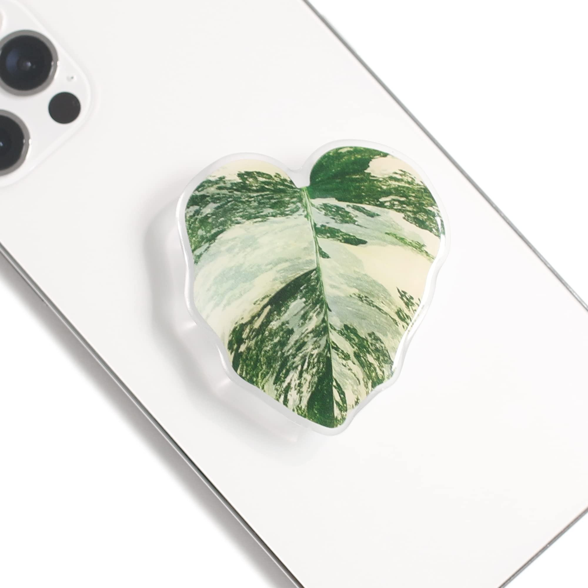 OnTheGrip Cute Acrylic Tropical Leaf Design Collapsible Expandible Mobile Phone Grip Stand Holder... | Amazon (US)