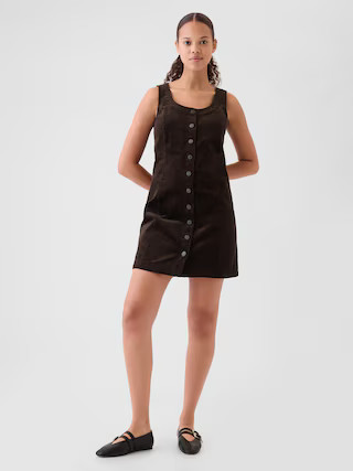 Corduroy Button Mini Dress | Gap (US)
