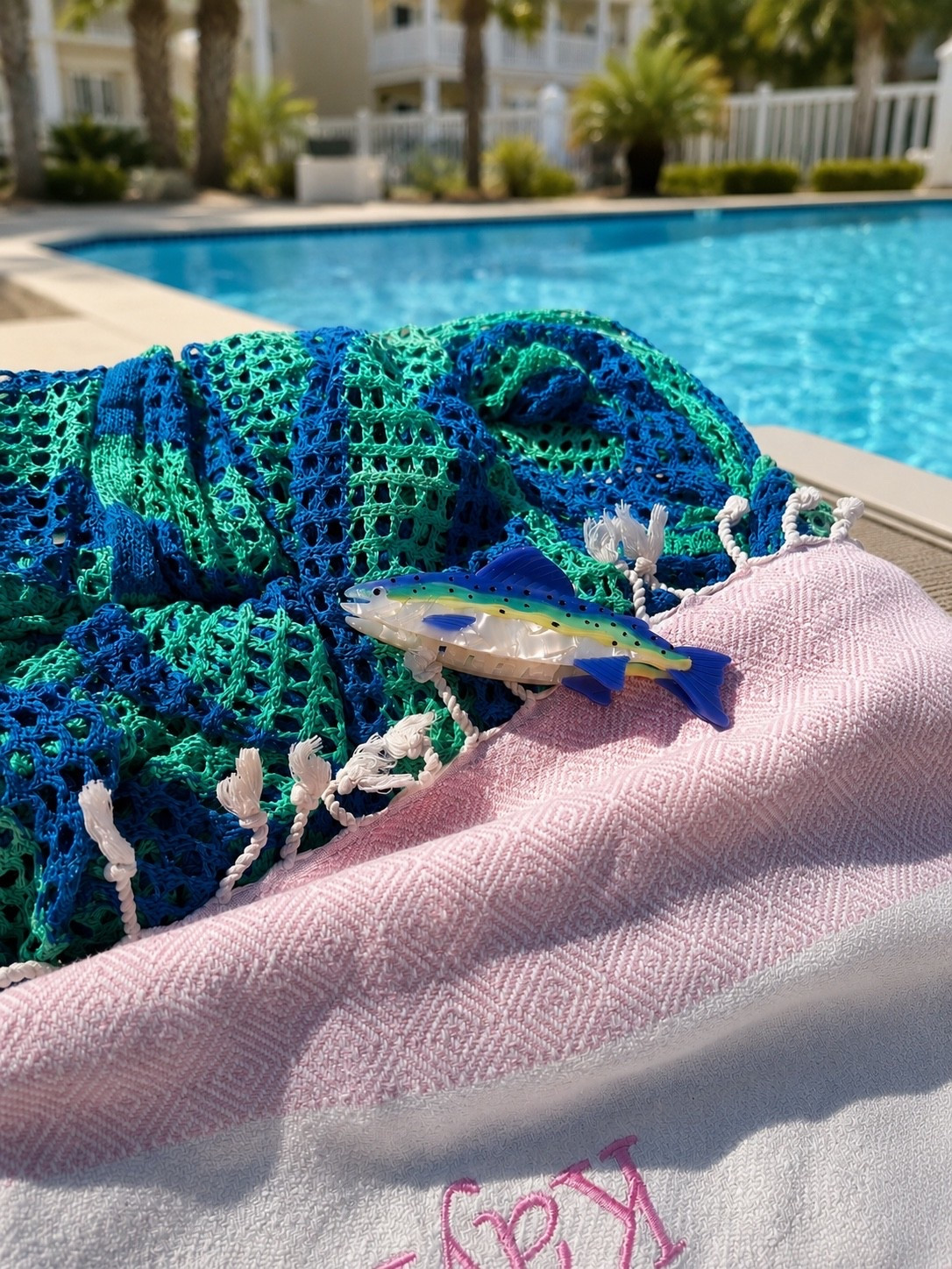 The poolside accessories this summer are EVERYTHING 💙🌴 from the colorful crochet coverup to the cutest fish clip… I’m fully leaning into bright coastal vacation vibes this year ✨ #PoolsideStyle #VacationVibes #SummerAccessories #CoastalStyle #BeachVacation #LTKsummer #PoolDay #ColorfulStyle #VacationAesthetic #AmazonFinds #ResortWear #SummerFavorites #LTKfinds

#LTKTravel #LTKgrwm #LTKootd #LTKmomlife