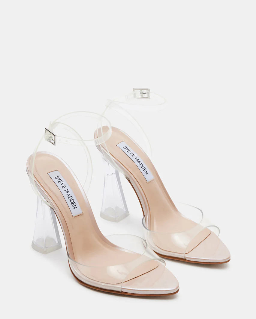 BEKI Clear Strappy Pointed-Toe Heel | Women's Heels | Steve Madden (US)