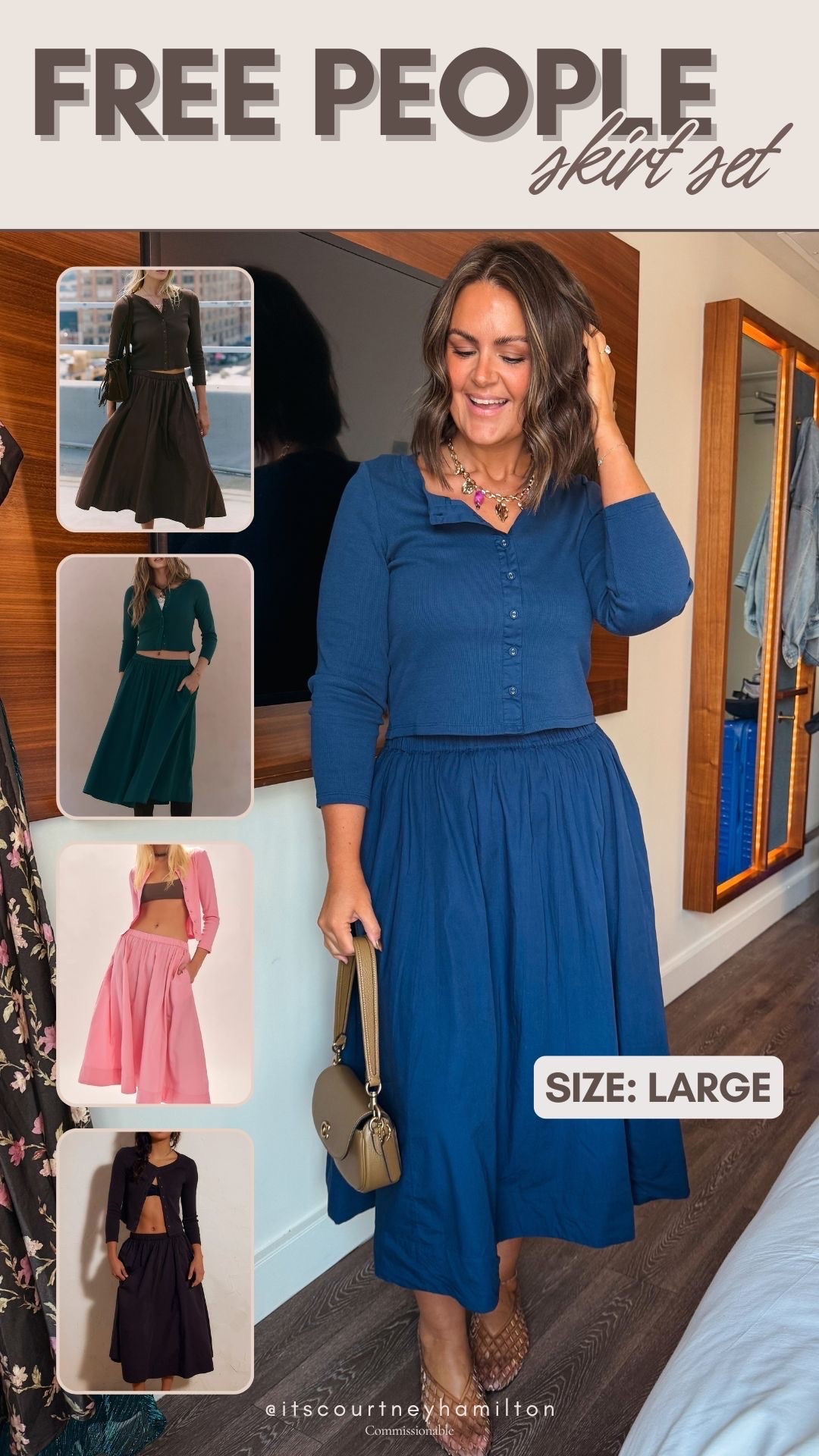 Free People Skirt set!! I am wearing a large! 

Fall fashion, casual outfit, NYFW, new arrivals, midsize fashion, size 12, Courtney Hamilton

#LTKSeasonal #LTKMidsize #LTKootd