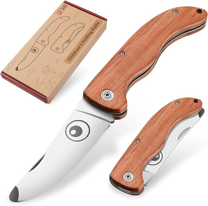 TIVOLI Kids Pocket Knife Folding Knife Safety Knife for Kids with Safe Rounded Camping Knife Desi... | Amazon (US)