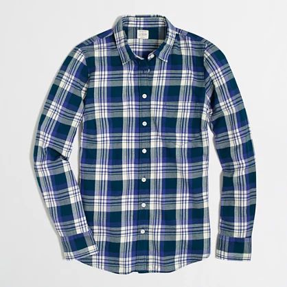 Factory classic button-down shirt in flannel | J.Crew US