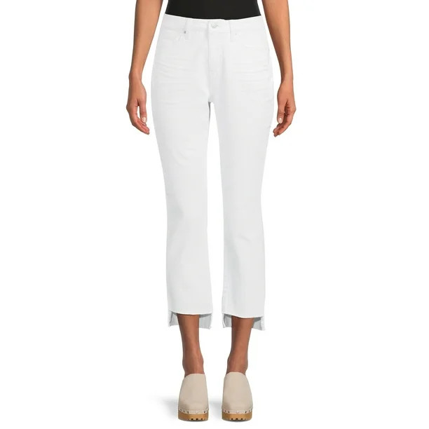Time and Tru Women's Straight Cropped Jeans with Step Hem | Walmart (US)