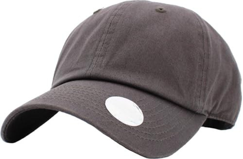 KBE-Classic DGY Classic Washed Cotton Dad Hat Baseball Cap Polo Style Dark Gray | Amazon (US)