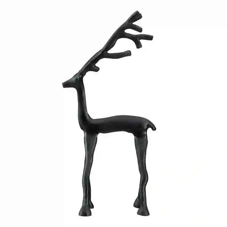 Holiday Time Small Metal Reindeer Table Top Christmas Decoration, Silver and Black, 10.25", Style... | Walmart (US)
