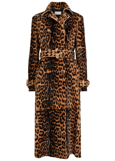Tate leopard-print pony hair trench coat | Harvey Nichols