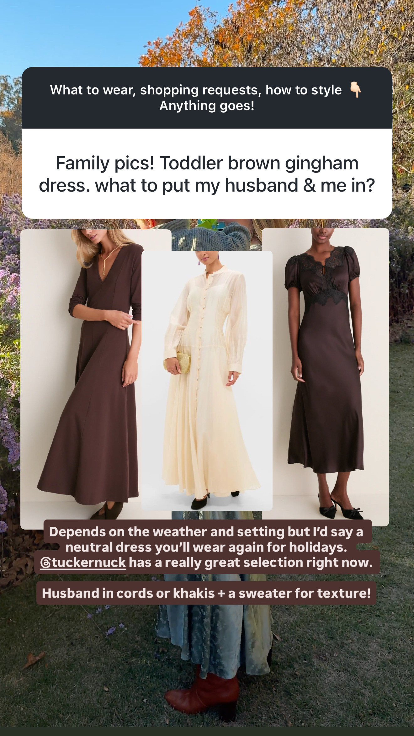 Neutral fall family photo dresses 🍁