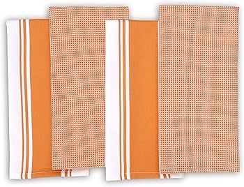 AMOUR INFINI Classic Kitchen Towels | 2 Stripe + 2 Waffle | 28 x 20 Inch, Over Sized | Multi-use ... | Amazon (US)