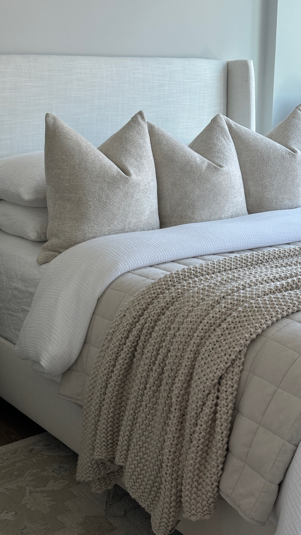 tilly bed - zuma white queen
linen sheets - white queen 
linen quilt - king white
gauze duvet set - queen white 
linen quilt on top - king target blanket
target blanket - queen #LTKGiftGuide 

#LTKHome #LTKStyleTip