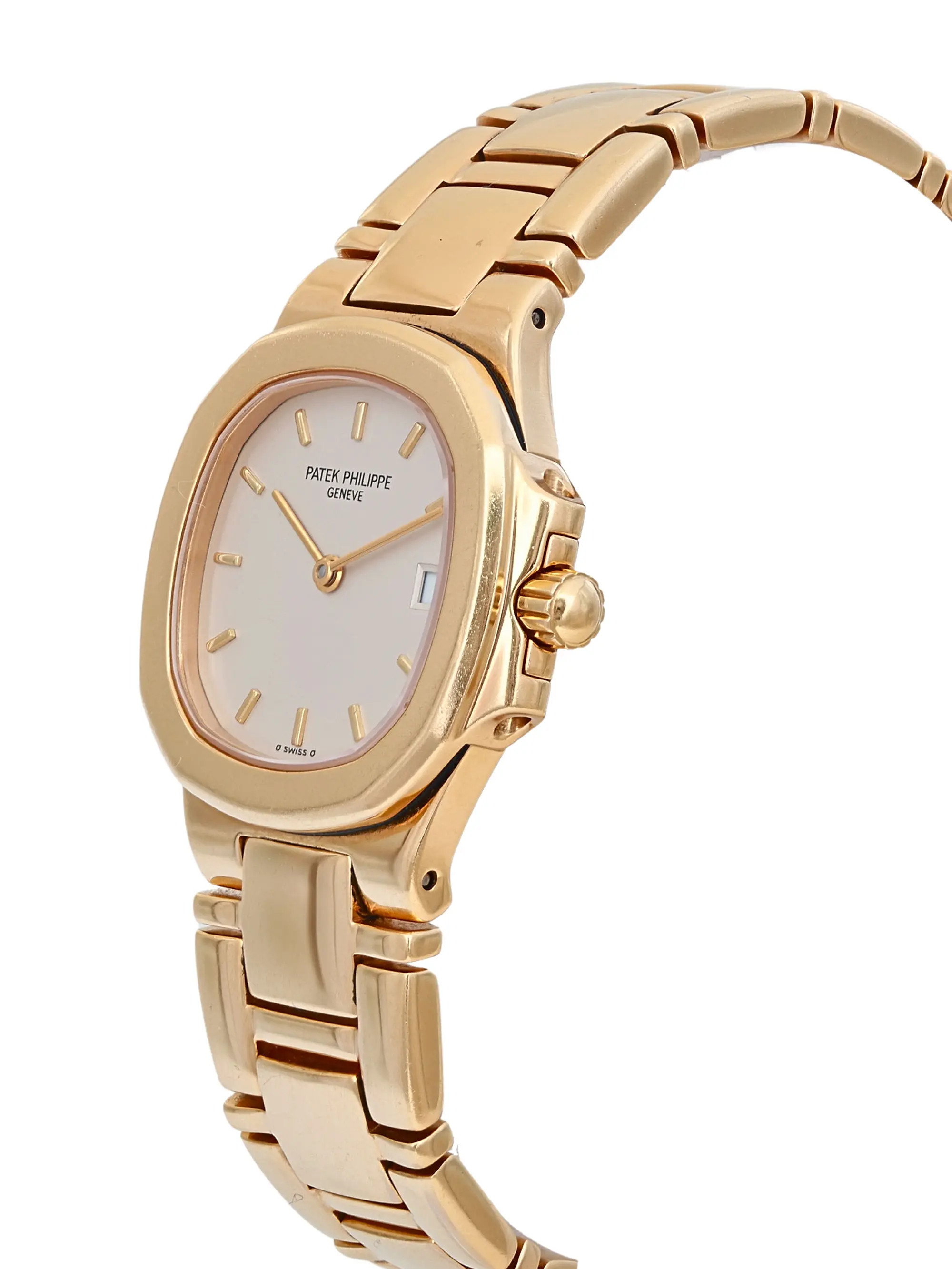 Pre-Owned Nautilus 4700/1J 27MM 18K Yellow Gold White Dial Watch | Saks Fifth Avenue