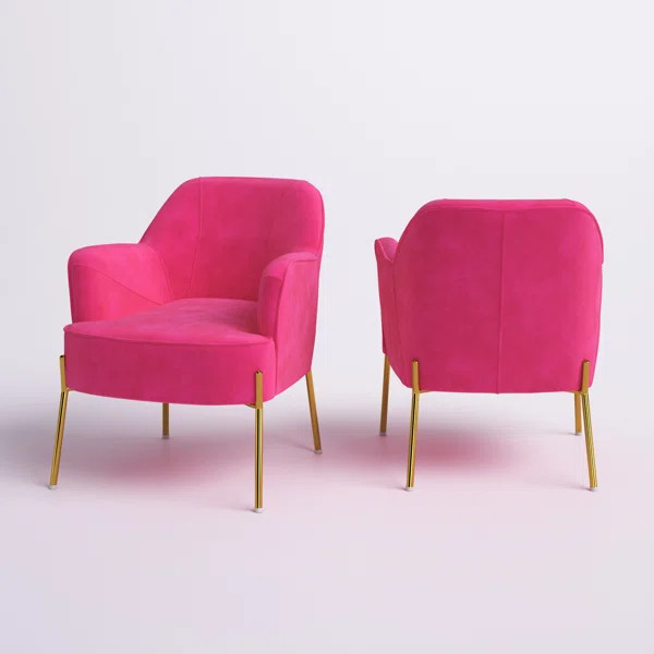 Cleo 26" Wide Contemporary Chair with Recessed Arms | Wayfair North America