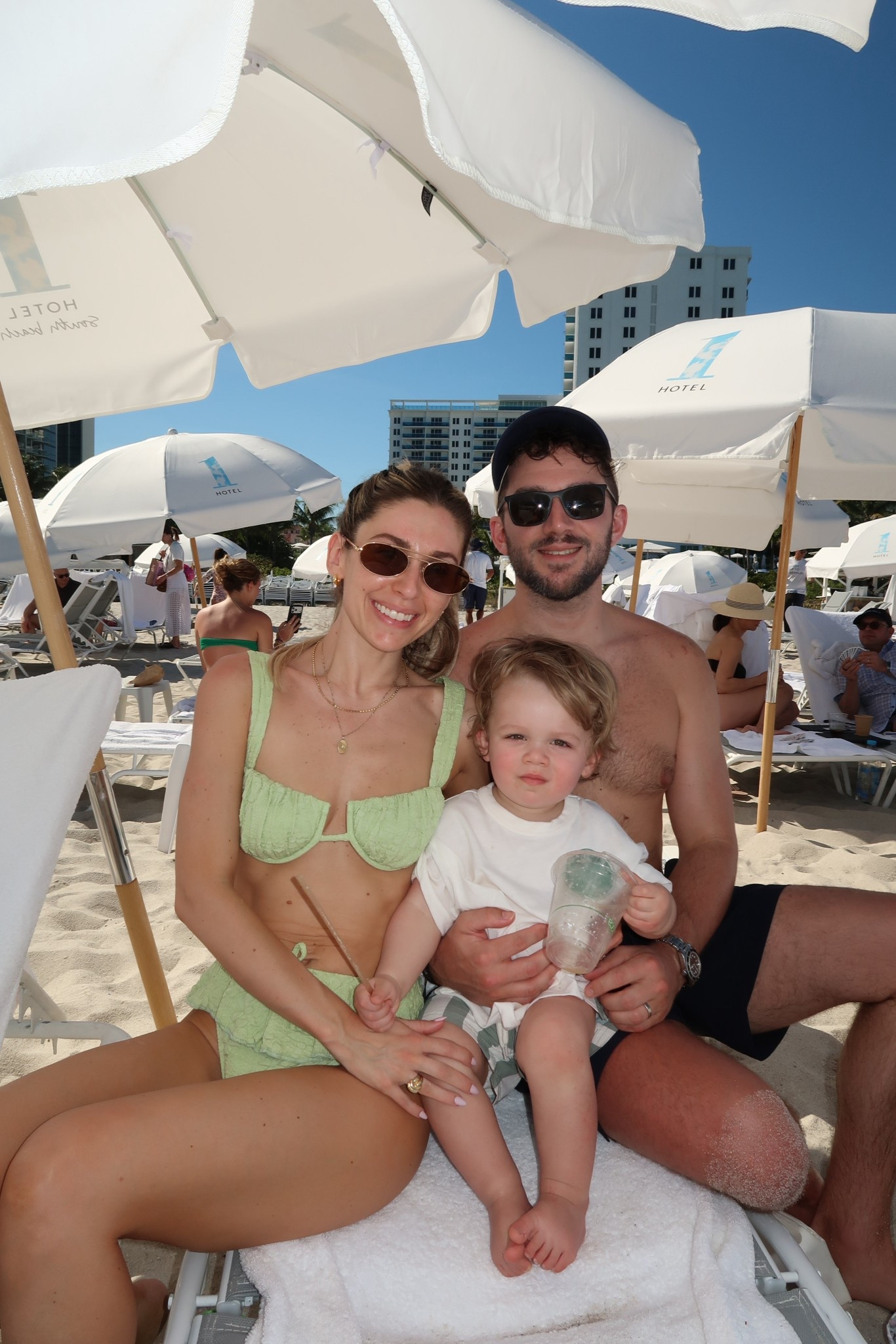 family beach day 🧸🌴 despite Banks’s face he was living his best life 🥹 size xs in the bikini! Material is flattering and I love the fit! 

#LTKSwim #LTKTravel #LTKmomlife