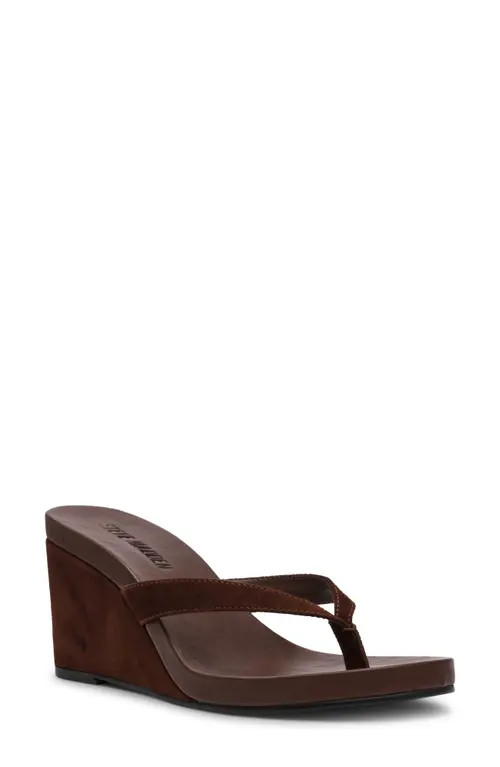 Steve Madden Playing Wedge Sandal in Brown Suede at Nordstrom, Size 8 | Nordstrom