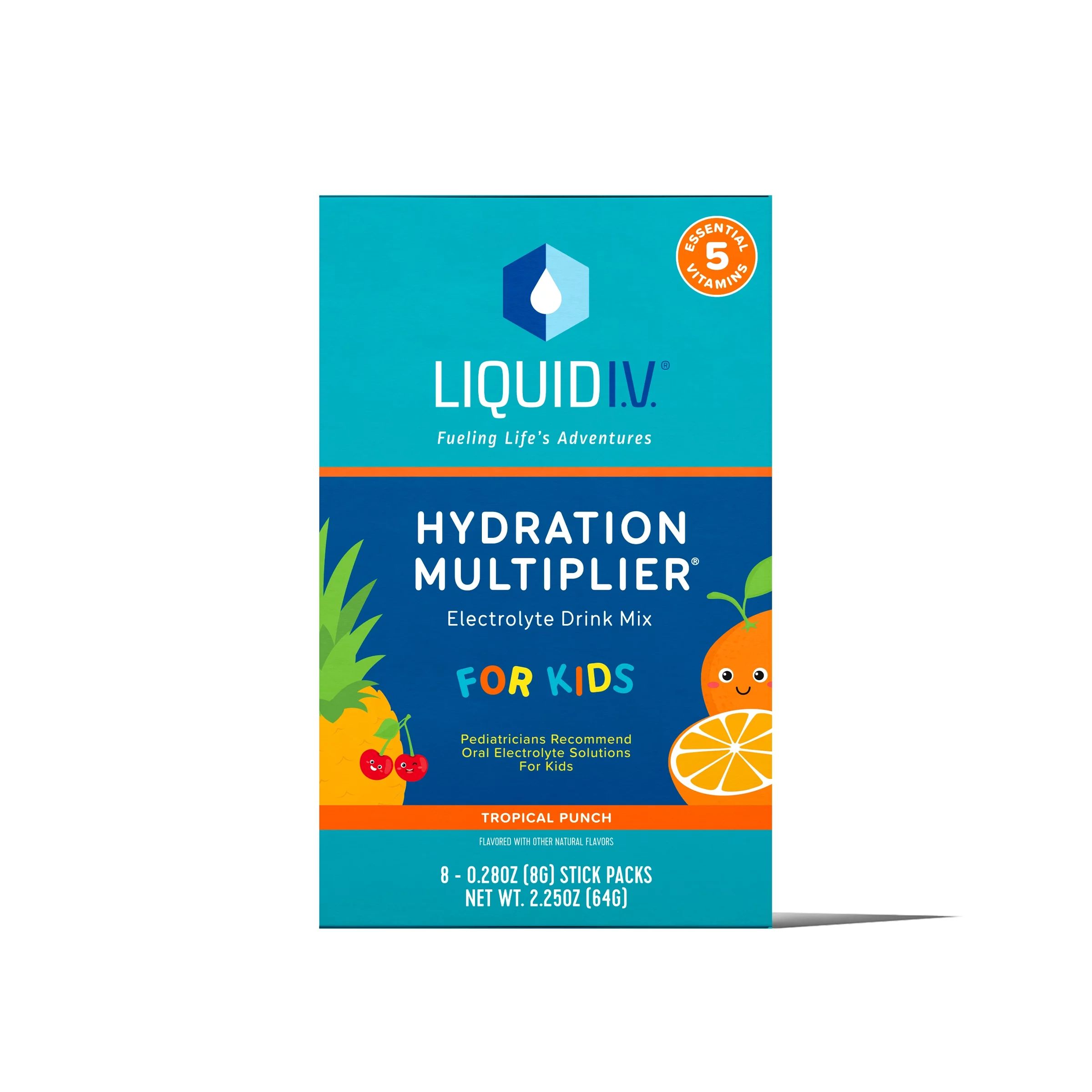 Liquid I.V. Hydration Multiplier for Kids, Electrolyte Powder Packet Drink Mix, Tropical Punch, 8... | Walmart (US)
