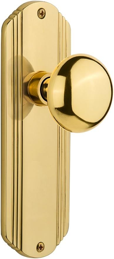 Nostalgic Warehouse Deco Plate with New York Door Knob, Privacy - 2.375", Unlacquered Brass | Amazon (US)