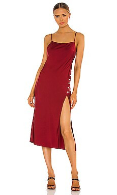 Camila Coelho Mariah Midi Dress in Maroon from Revolve.com | Revolve Clothing (Global)