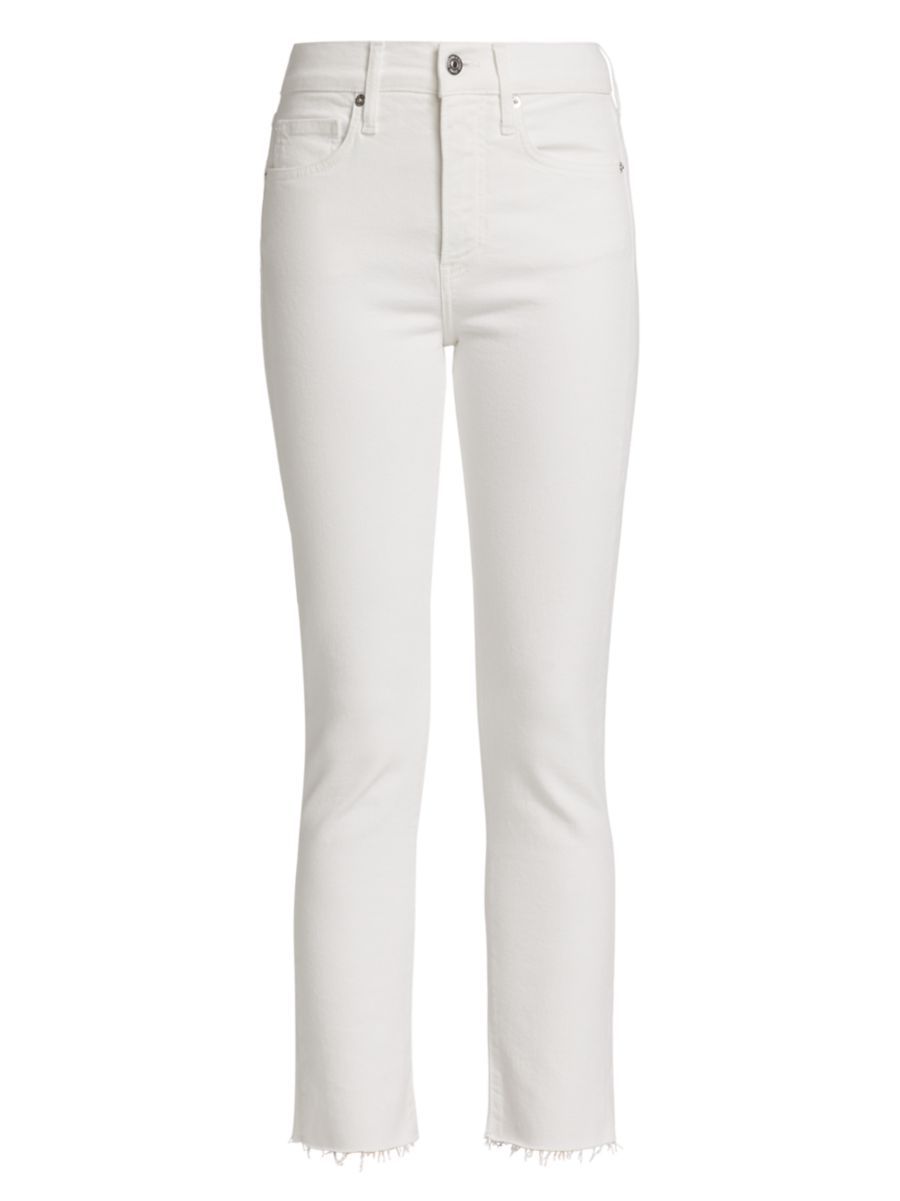 Carly High-Rise Stretch Kick-Flare Crop Jeans | Saks Fifth Avenue
