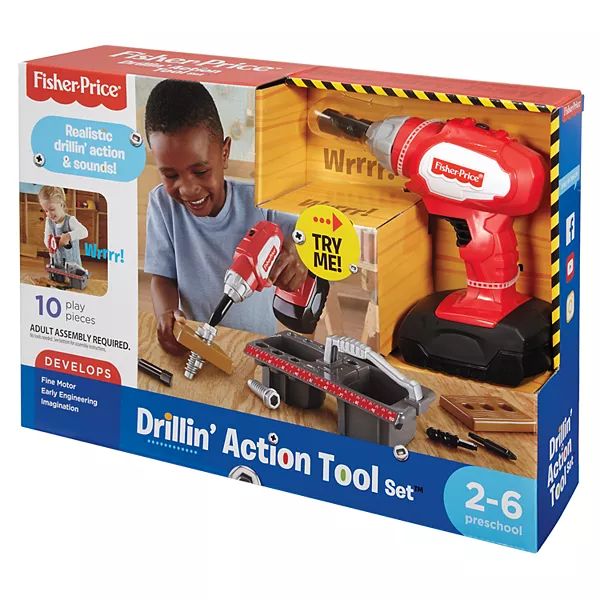 Fisher-Price Drillin' Action Tool Set | Kohl's