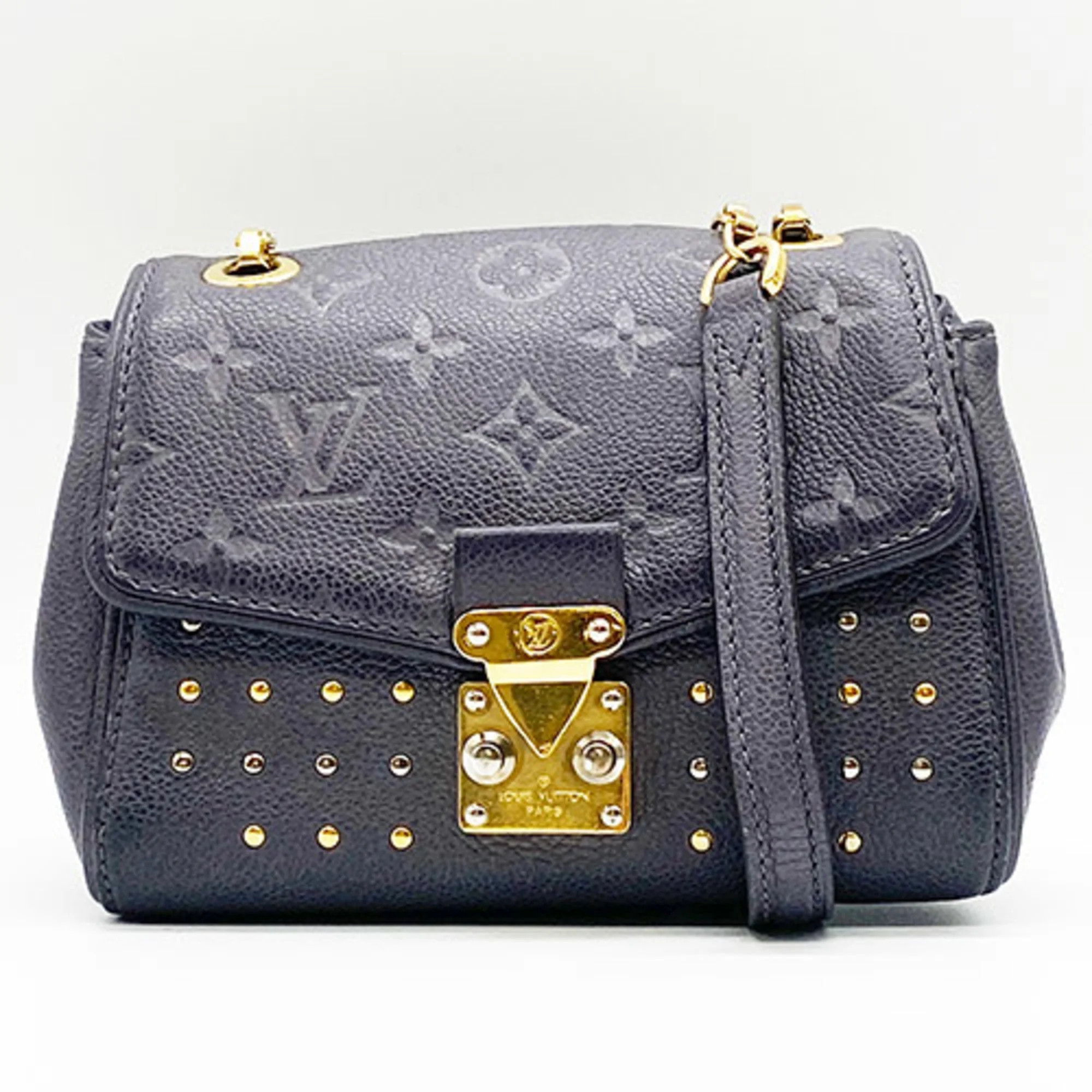 Pre-Owned Louis Vuitton Shoulder Bag Saint-Germain BB Monogram Empreinte Gray Purple Leather LOUI... | Walmart (US)