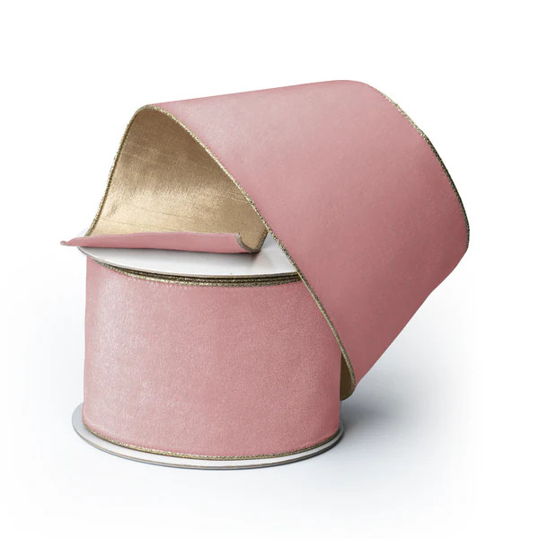 Pink Velvet Ribbon - 4" | Fig and Dove