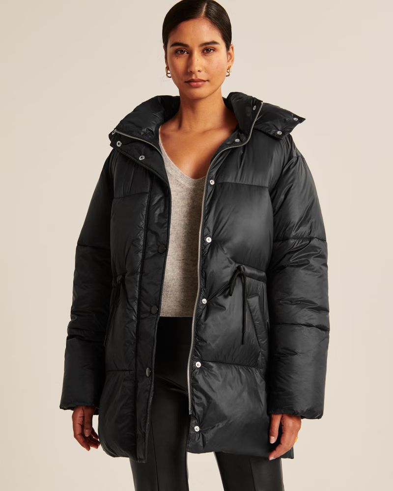 Women's A&F Air Cloud Mid Puffer | Women's | Abercrombie.com | Abercrombie & Fitch (US)