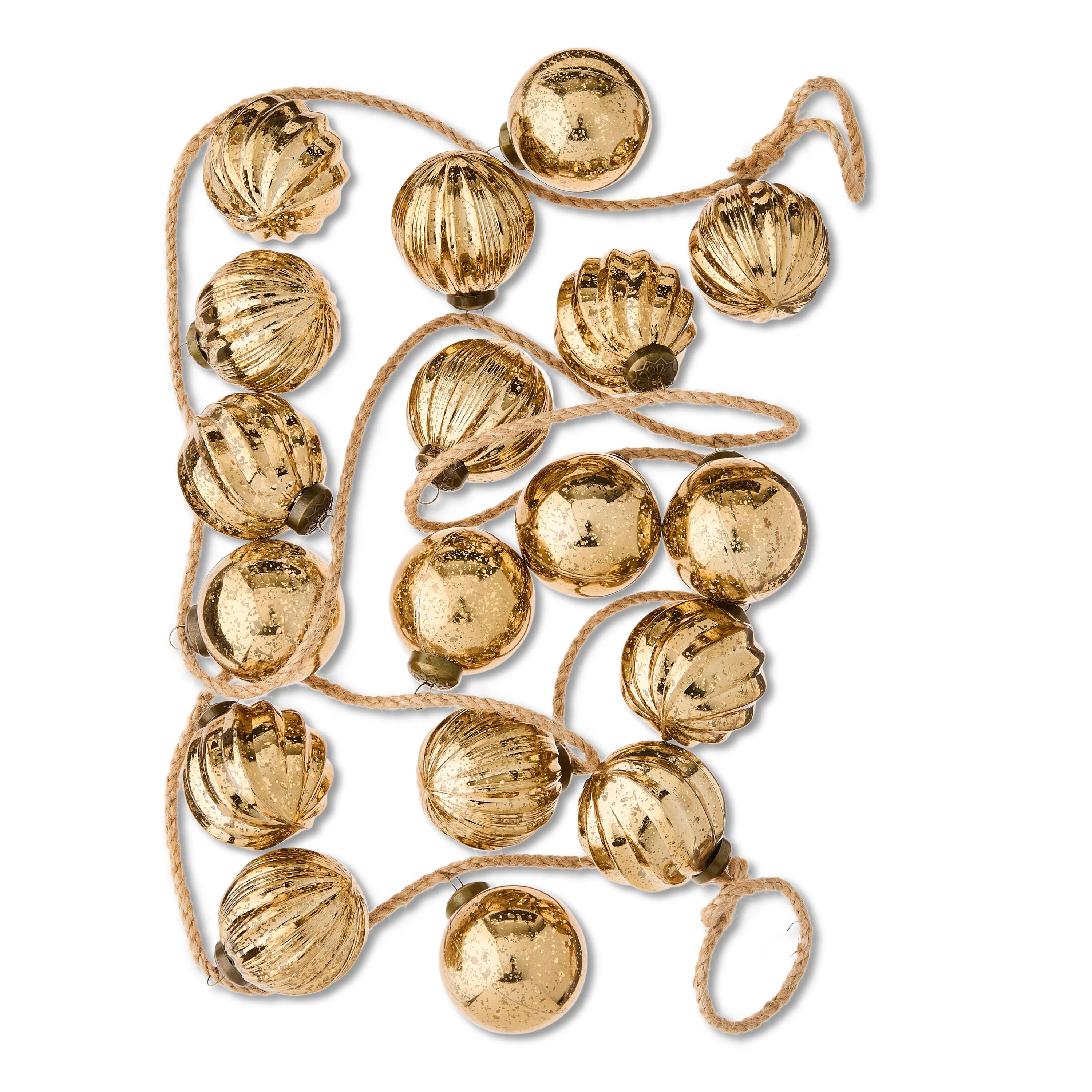 Gold Shatterproof Ornament Christmas Garland, 72 in, by My Texas House | Walmart (US)