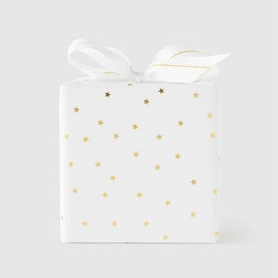 Gold Scattered Star Gift Wrap - Sugar Paper&#8482; | Target