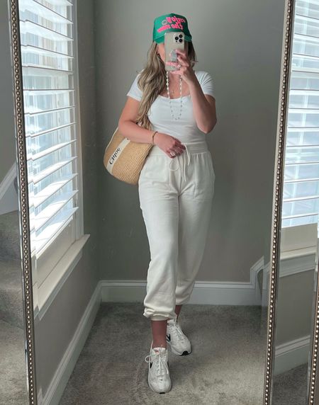 My joggers are 50% off with free shipping! I’m wearing size regular small and I’m 5’3” for reference. My sneakers are currently on sale!

Travel outfit, airport outfit, soccer mom outfit, baseball mom outfit, athleisure 

#LTKtravel #LTKActive #LTKfitness