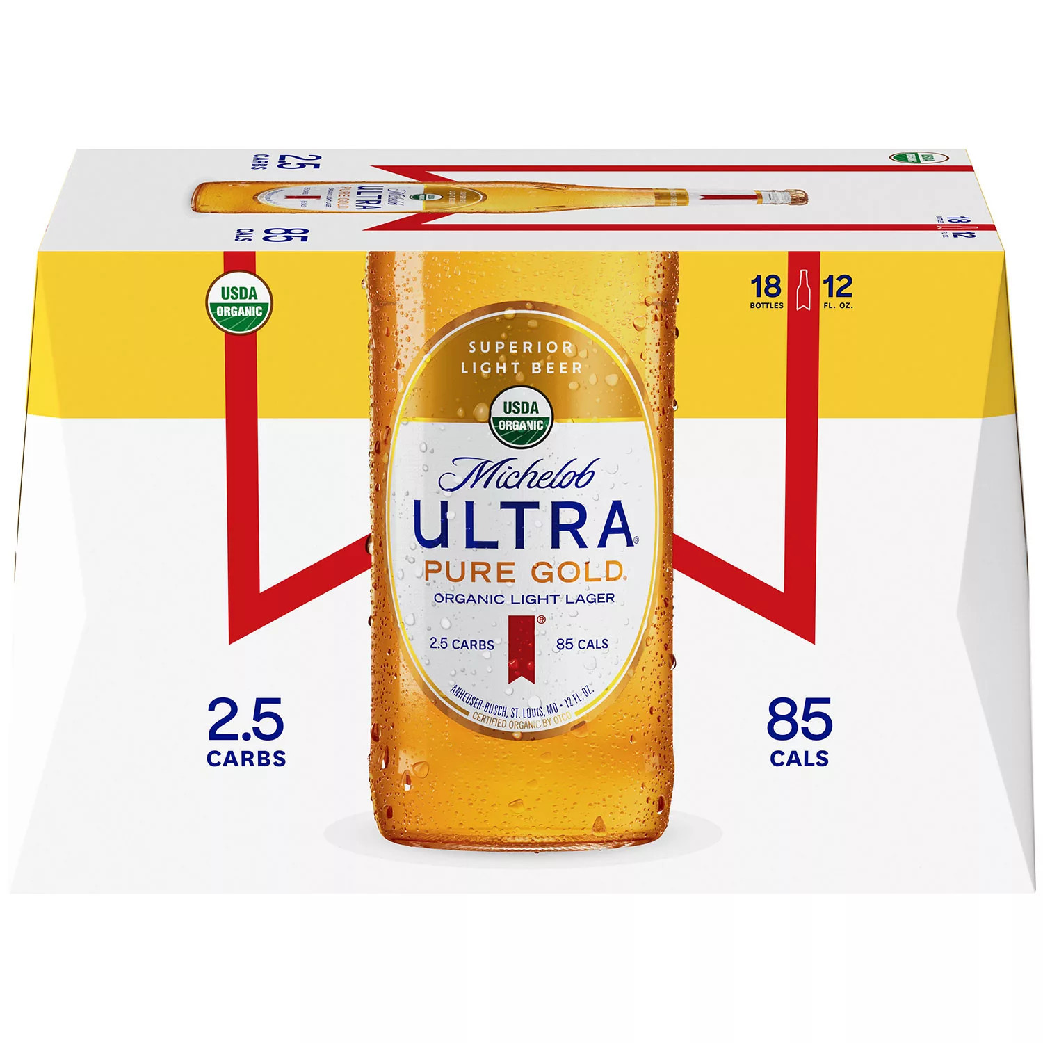 Michelob Ultra Pure Gold Light Lager Beer, 12 fl. oz. bottle, 18 pk. | Sam's Club