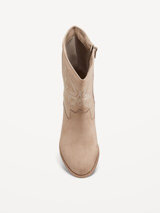 Embroidered Side-Zip Western Boots for Girls | Old Navy (US)