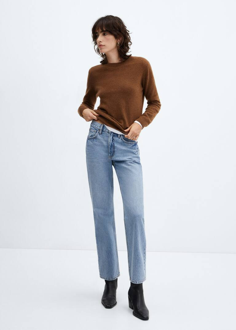 Mid-rise straight jeans | MANGO (UK)