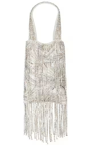 Avery Crystal Bag in Silver And White in Silver & White | Revolve Clothing (Global)