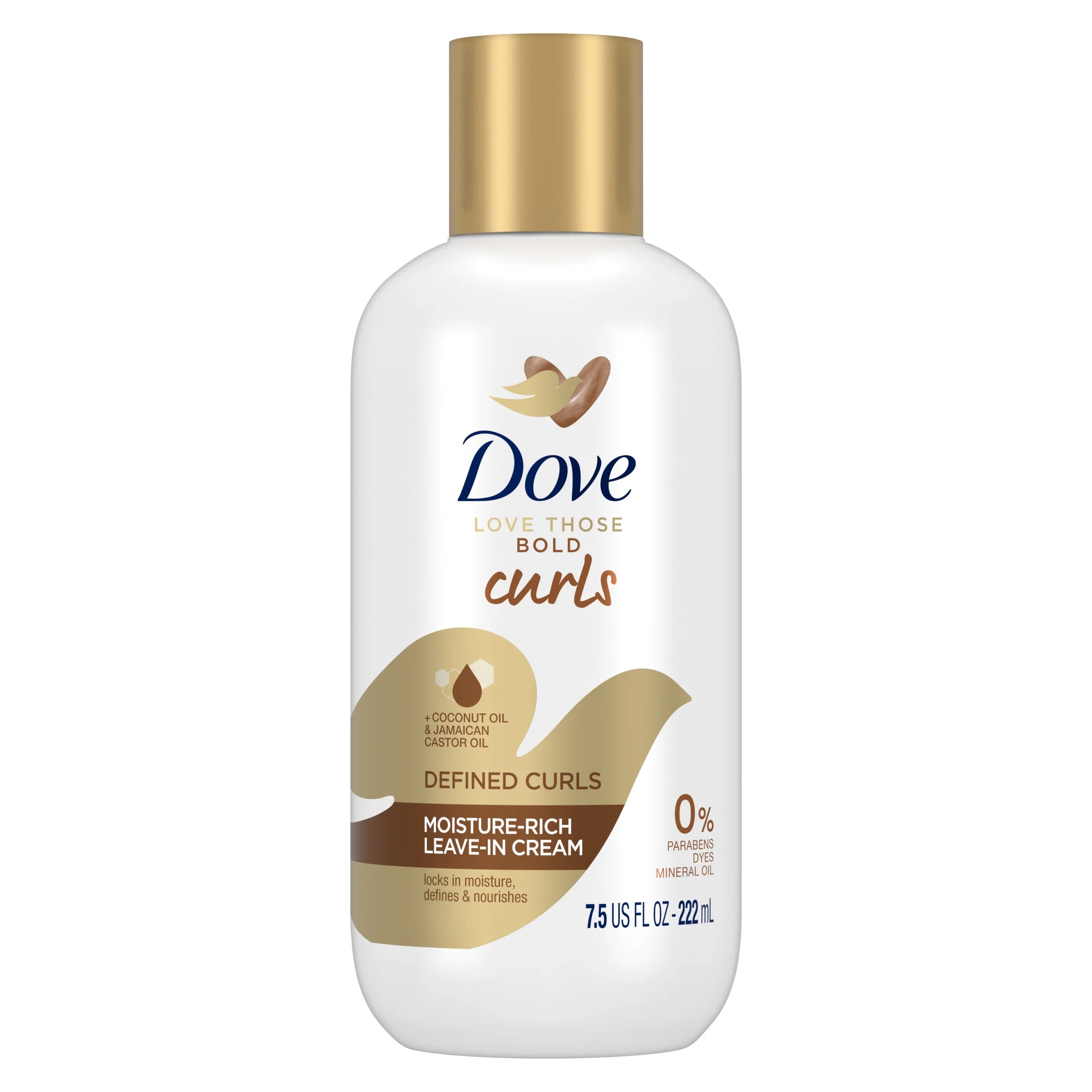 Dove Love Your Curls Leave-In Conditioner Defined Curls, Coconut & Jamaican Castor Oils, 7.5 oz | Walmart (US)