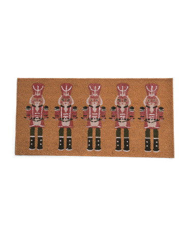 20x40 Nutcracker Glitter Printed Coir Doormat | TJ Maxx