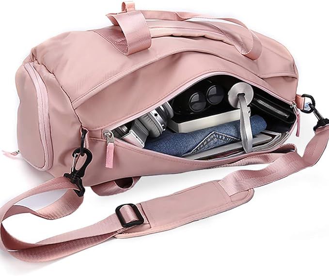 Gym Bag for Women, Workout Duffel Bag Shoe Compartment, Sports Gym Bags with Wet Pocket and Shoe ... | Amazon (US)